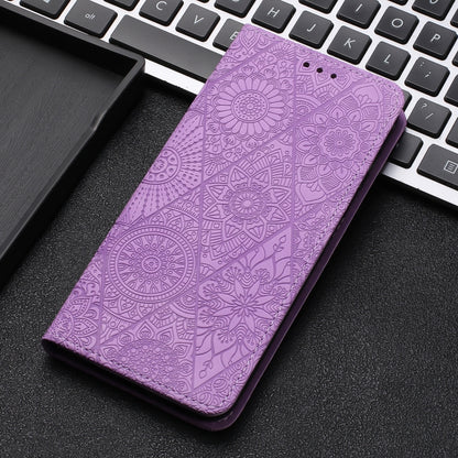 For Samsung Galaxy S25 Ultra 5G Ethnic Embossed Adsorption Leather Phone Case(Purple) - Galaxy S25 Ultra 5G Cases by PMC Jewellery | Online Shopping South Africa | PMC Jewellery | Buy Now Pay Later Mobicred