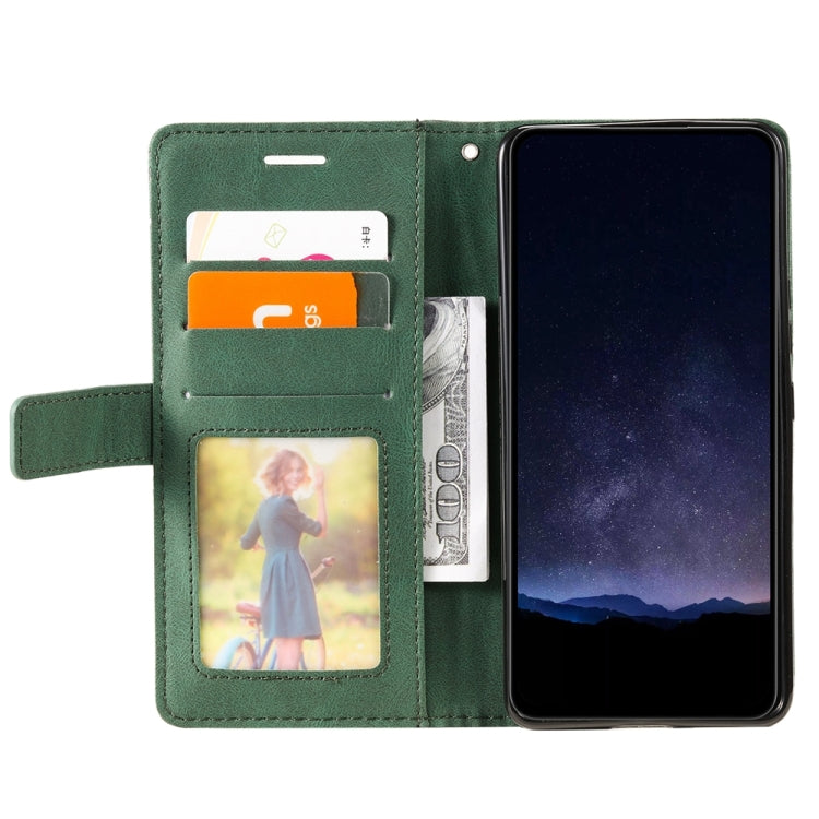 For Samsung Galaxy S25 5G Skin Feel Splicing Leather Phone Case(Green) - Galaxy S25 5G Cases by PMC Jewellery | Online Shopping South Africa | PMC Jewellery | Buy Now Pay Later Mobicred