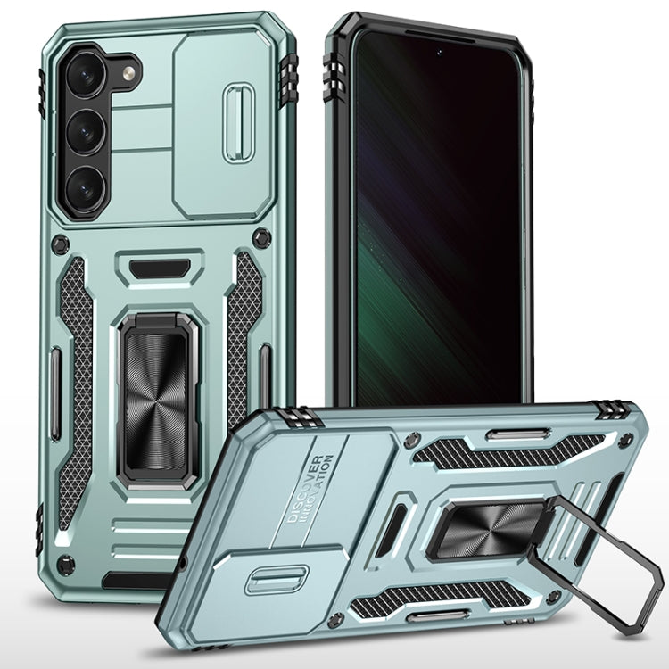 For Samsung Galaxy S25+ 5G Armor PC Hybrid TPU Camera Shield Phone Case(Alpine Green) - Galaxy S25+ 5G Cases by PMC Jewellery | Online Shopping South Africa | PMC Jewellery | Buy Now Pay Later Mobicred