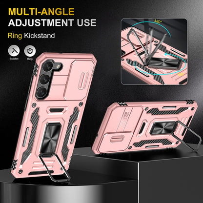 For Samsung Galaxy S25 5G Armor PC Hybrid TPU Camera Shield Phone Case(Rose Gold) - Galaxy S25 5G Cases by PMC Jewellery | Online Shopping South Africa | PMC Jewellery | Buy Now Pay Later Mobicred