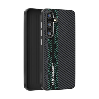 For Samsung Galaxy S25+ 5G ABEEL 6D Micro Relief MagSafe Magnetic Phone Case(Green) - Galaxy S25+ 5G Cases by PMC Jewellery | Online Shopping South Africa | PMC Jewellery | Buy Now Pay Later Mobicred