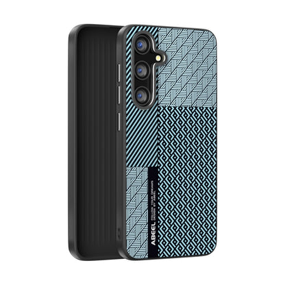 For Samsung Galaxy S25+ 5G ABEEL 6D Micro Relief MagSafe Magnetic Phone Case(Carbon Fiber Blue) - Galaxy S25+ 5G Cases by PMC Jewellery | Online Shopping South Africa | PMC Jewellery | Buy Now Pay Later Mobicred