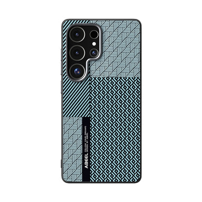 For Samsung Galaxy S25 Ultra 5G ABEEL 6D Micro Relief MagSafe Magnetic Phone Case(Carbon Fiber Blue) - Galaxy S25 Ultra 5G Cases by PMC Jewellery | Online Shopping South Africa | PMC Jewellery | Buy Now Pay Later Mobicred