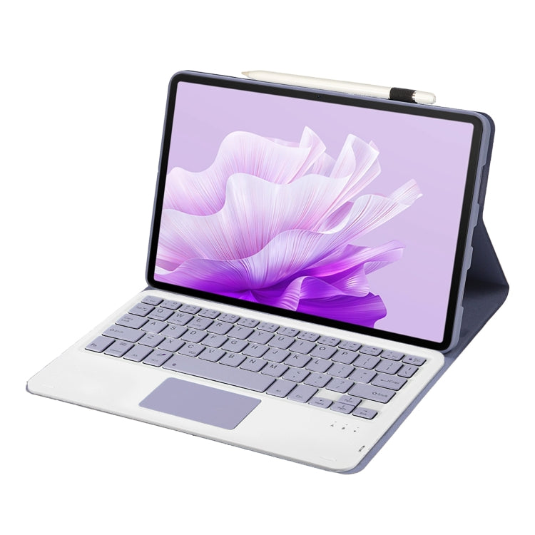 For Honor Pad X9 / X8 Pro 11.5 AH15-A Ultra-thin Detachable Bluetooth Keyboard Leather Tablet Case with Touchpad(Lavender White) - Others Keyboard by PMC Jewellery | Online Shopping South Africa | PMC Jewellery | Buy Now Pay Later Mobicred