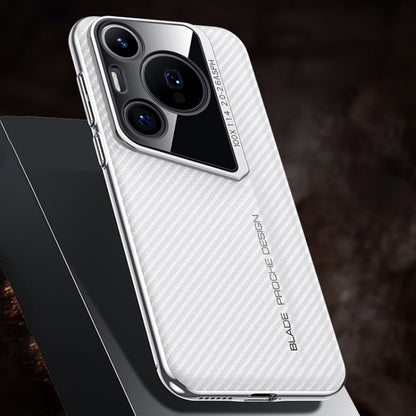 For Huawei Pura 70 Pro Carbon Fiber Texture PC Phone Case(White) - Huawei Cases by PMC Jewellery | Online Shopping South Africa | PMC Jewellery | Buy Now Pay Later Mobicred