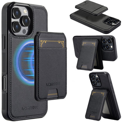 For iPhone 16 Pro LC.IMEEKE L3 Series Detachable RFID Card Bag Magsafe Phone Case(Black) - iPhone 16 Pro Cases by LC.IMEEKE | Online Shopping South Africa | PMC Jewellery | Buy Now Pay Later Mobicred