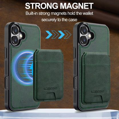 For iPhone 16 LC.IMEEKE L3 Series Detachable RFID Card Bag Magsafe Phone Case(Green) - iPhone 16 Cases by LC.IMEEKE | Online Shopping South Africa | PMC Jewellery | Buy Now Pay Later Mobicred