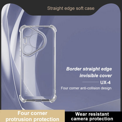 For Huawei 70 Pro / Pura 70 Pro+ IMAK UX-4 Series Four-corner Shockproof Phone Case(Transparent) - Huawei Cases by imak | Online Shopping South Africa | PMC Jewellery | Buy Now Pay Later Mobicred