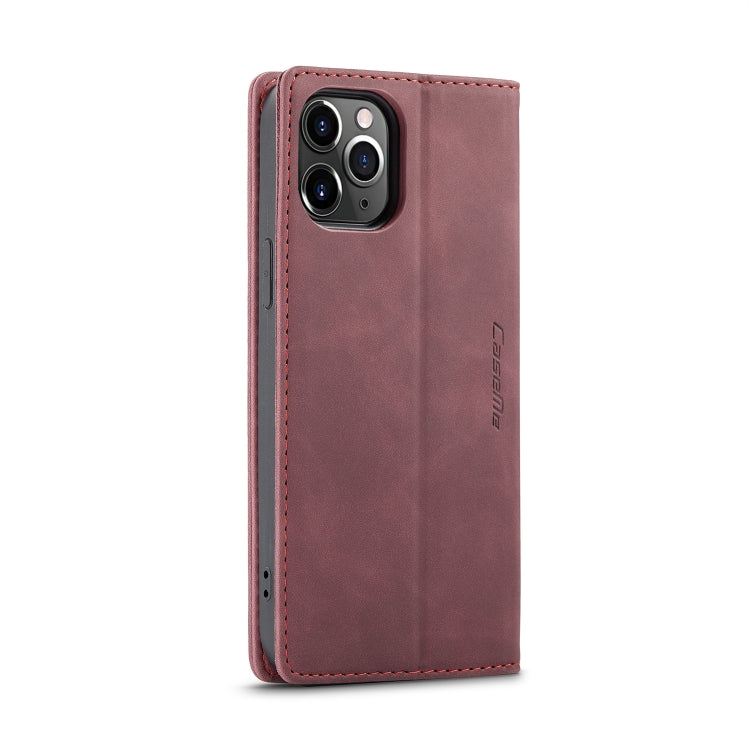 For iPhone 12 Pro Max CaseMe-013 Multifunctional Retro Frosted Horizontal Flip Leather Case with Card Slot & Holder & Wallet(Wine Red) - iPhone 12 Pro Max Cases by CaseMe | Online Shopping South Africa | PMC Jewellery | Buy Now Pay Later Mobicred