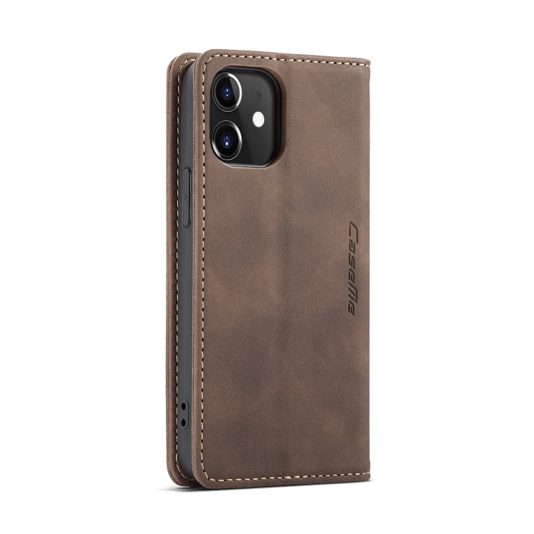 For iPhone 12 mini CaseMe-013 Multifunctional Retro Frosted Horizontal Flip Leather Case with Card Slot & Holder & Wallet(Coffee) - iPhone 12 mini Cases by CaseMe | Online Shopping South Africa | PMC Jewellery | Buy Now Pay Later Mobicred