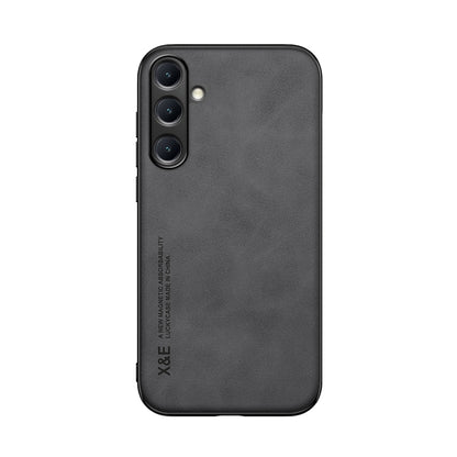 For Samsung Galaxy S25+ 5G Skin Feel Magnetic Leather Back Phone Case(Dark Grey) - Galaxy S25+ 5G Cases by PMC Jewellery | Online Shopping South Africa | PMC Jewellery | Buy Now Pay Later Mobicred