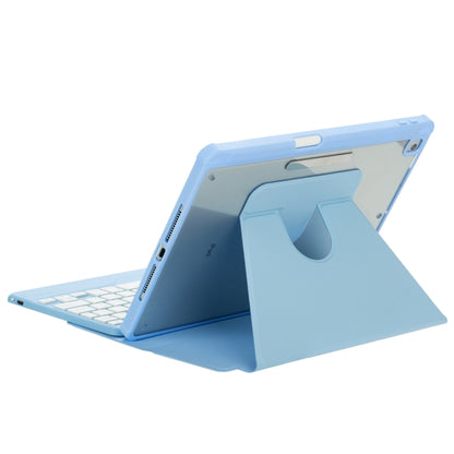 For iPad Pro 11 2024 L13-BS 360 Rotation Acrylic Transparent Bluetooth Keyboard Leather Case with Backlight(Blue) - For iPad Pro by PMC Jewellery | Online Shopping South Africa | PMC Jewellery | Buy Now Pay Later Mobicred