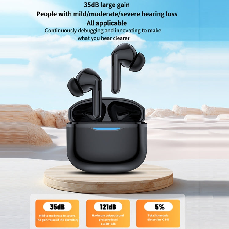 Bluetooth 5.3 In-ear AI Smart Recognition Hearing Aid(Black) - Hearing Aids by PMC Jewellery | Online Shopping South Africa | PMC Jewellery | Buy Now Pay Later Mobicred