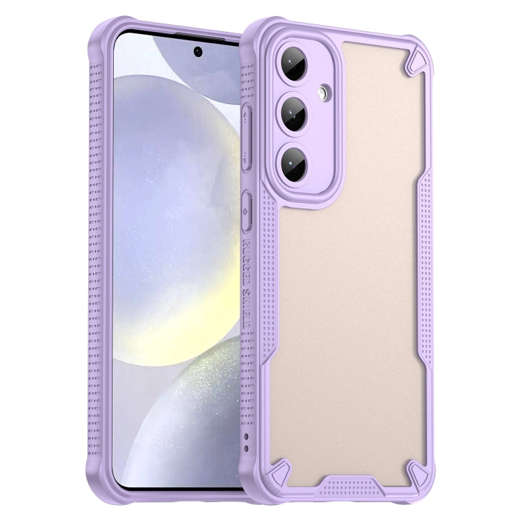 For Samsung Galaxy S25+ 5G Armor Glaze PC Hybrid TPU Phone Case(Purple) - Galaxy S25+ 5G Cases by PMC Jewellery | Online Shopping South Africa | PMC Jewellery | Buy Now Pay Later Mobicred