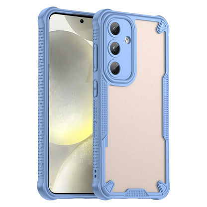 For Samsung Galaxy S25 5G Armor Glaze PC Hybrid TPU Phone Case(Blue) - Galaxy S25 5G Cases by PMC Jewellery | Online Shopping South Africa | PMC Jewellery | Buy Now Pay Later Mobicred