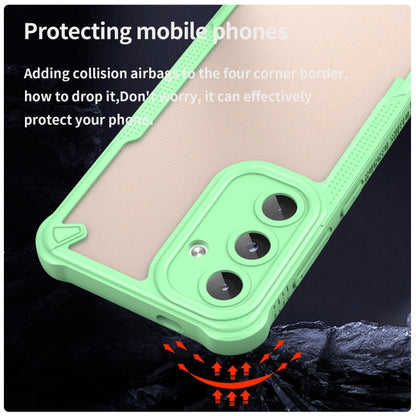 For Samsung Galaxy S25 5G Armor Glaze PC Hybrid TPU Phone Case(Green) - Galaxy S25 5G Cases by PMC Jewellery | Online Shopping South Africa | PMC Jewellery | Buy Now Pay Later Mobicred