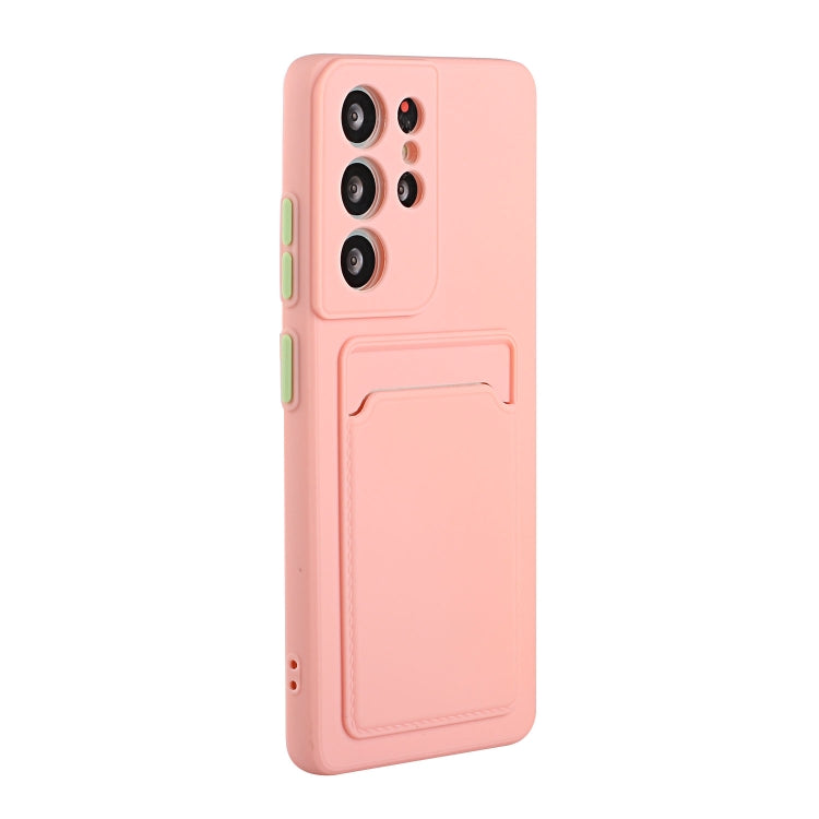 For Samsung Galaxy S25 Ultra 5G Card Slot Design Shockproof TPU Phone Case(Pink) - Galaxy S25 Ultra 5G Cases by PMC Jewellery | Online Shopping South Africa | PMC Jewellery | Buy Now Pay Later Mobicred