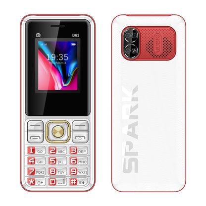 D63 Elder Keypad Phone, 1.77 inch, 3600mAh, SOS, FM, Dual SIM, GSM, Plug:US Plug(Red) - Others by PMC Jewellery | Online Shopping South Africa | PMC Jewellery | Buy Now Pay Later Mobicred