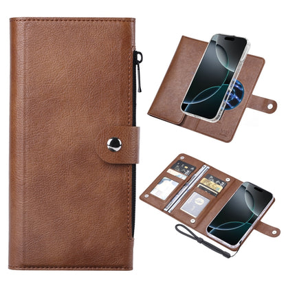 For iPhone 16 Pro Max ViLi GVS-C Series MagSafe Magnetic RFID Leather Flip Phone Case(Brown) - iPhone 16 Pro Max Cases by ViLi | Online Shopping South Africa | PMC Jewellery | Buy Now Pay Later Mobicred