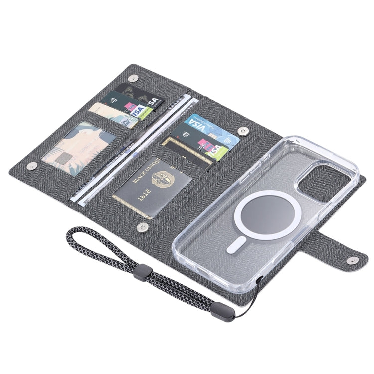 For iPhone 16 ViLi GBS-C Series MagSafe Magnetic RFID Leather Flip Phone Case(Black) - iPhone 16 Cases by ViLi | Online Shopping South Africa | PMC Jewellery | Buy Now Pay Later Mobicred