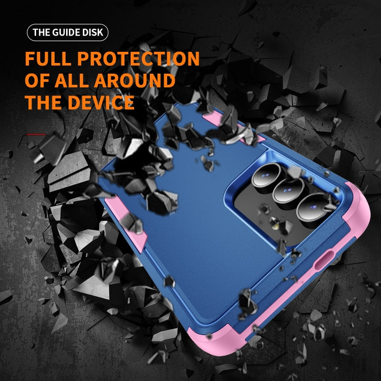 For Samsung Galaxy S25 5G TPU + PC Shockproof Protective Phone Case(Royal Blue + Pink) - Galaxy S25 5G Cases by PMC Jewellery | Online Shopping South Africa | PMC Jewellery | Buy Now Pay Later Mobicred