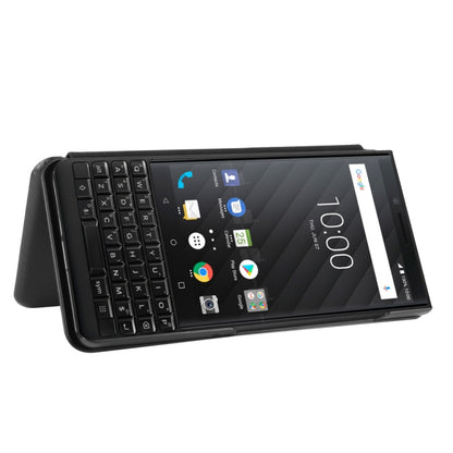 For BlackBerry KEY2 Carbon Fiber Texture Horizontal Flip TPU + PC + PU Leather Case with Card Slot(Black) - BlackBerry by PMC Jewellery | Online Shopping South Africa | PMC Jewellery