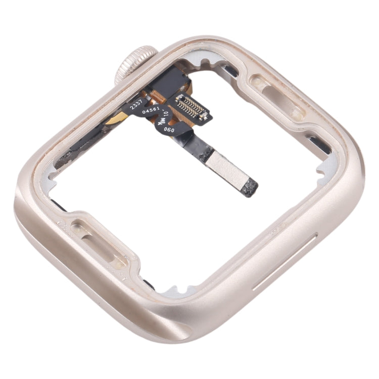 For Apple Watch Series 7 / 8 / 9 41MM LTE Aluminium Alloy Middle Frame Bezel Plate with Crown Spin Axis Flex Cable(Starlight) - Middle Frame by PMC Jewellery | Online Shopping South Africa | PMC Jewellery | Buy Now Pay Later Mobicred