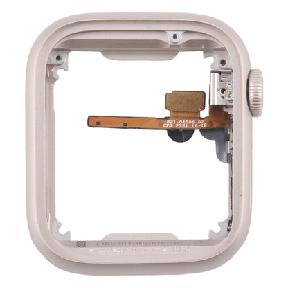 For Apple Watch Series 7 / 8 / 9 45MM GPS Aluminium Alloy Middle Frame Bezel Plate with Crown Spin Axis Flex Cable(Starlight) - Middle Frame by PMC Jewellery | Online Shopping South Africa | PMC Jewellery | Buy Now Pay Later Mobicred