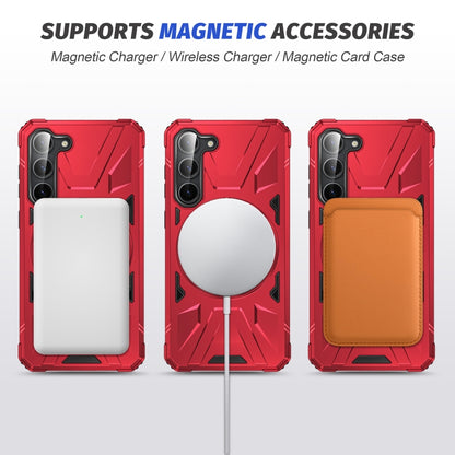 For Samsung Galaxy S25 5G MagSafe Magnetic Shockproof Phone Case with Ring Holder(Red) - Galaxy S25 5G Cases by PMC Jewellery | Online Shopping South Africa | PMC Jewellery | Buy Now Pay Later Mobicred