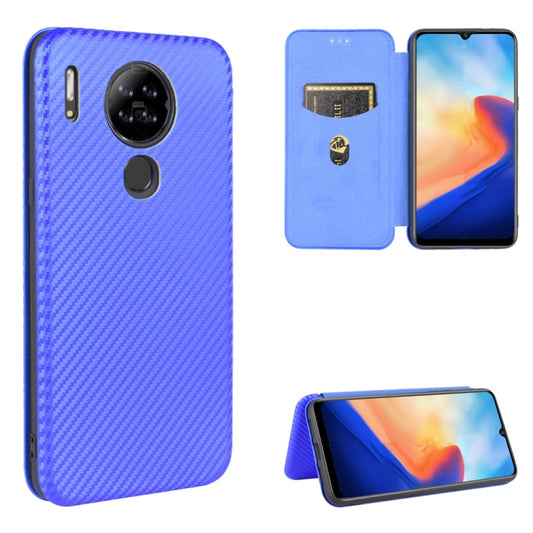 For Blackview A80 Carbon Fiber Texture Horizontal Flip TPU + PC + PU Leather Case with Card Slot(Blue) - More Brand by PMC Jewellery | Online Shopping South Africa | PMC Jewellery | Buy Now Pay Later Mobicred