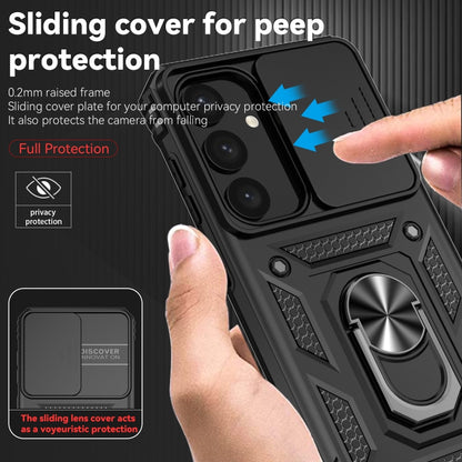 For Samsung Galaxy S25 5G Sliding Camshield Holder Phone Case(Black) - Galaxy S25 5G Cases by PMC Jewellery | Online Shopping South Africa | PMC Jewellery | Buy Now Pay Later Mobicred