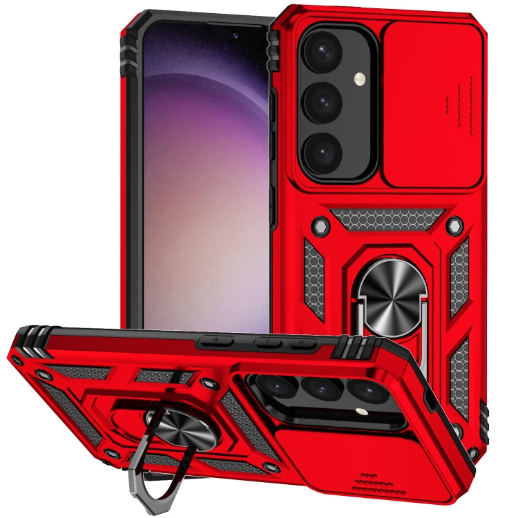 For Samsung Galaxy S25 5G Sliding Camshield Holder Phone Case(Red) - Galaxy S25 5G Cases by PMC Jewellery | Online Shopping South Africa | PMC Jewellery | Buy Now Pay Later Mobicred