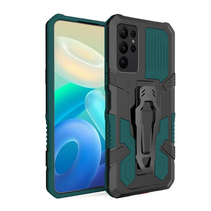 For Samsung Galaxy S25 Ultra 5G Armor Warrior Shockproof PC + TPU Phone Case(Army Green) - Galaxy S25 Ultra 5G Cases by PMC Jewellery | Online Shopping South Africa | PMC Jewellery | Buy Now Pay Later Mobicred