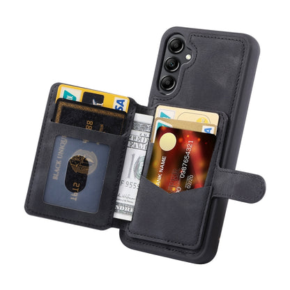 For Samsung Galaxy S25 5G Skin Feel Dream RFID Anti-theft PU Card Bag Phone Case(Black) - Galaxy S25 5G Cases by PMC Jewellery | Online Shopping South Africa | PMC Jewellery | Buy Now Pay Later Mobicred