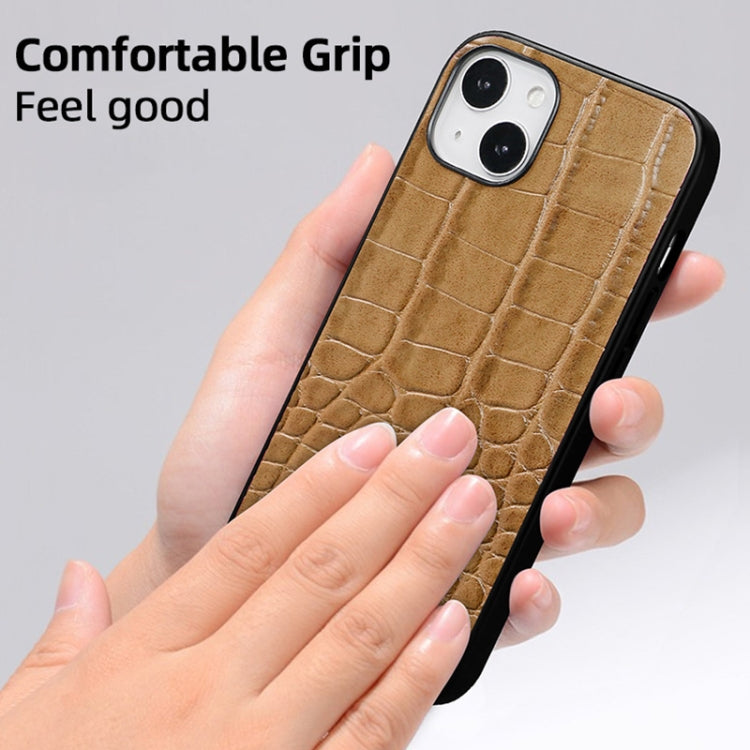 For iPhone 16 Pro VIETAO Alligator Texture PU Phone Case(Brown) - iPhone 16 Pro Cases by VIETAO | Online Shopping South Africa | PMC Jewellery | Buy Now Pay Later Mobicred