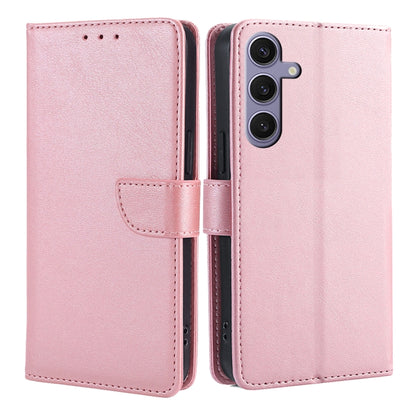 For Samsung Galaxy S25 Ultra 5G Calf Texture Buckle Flip Leather Phone Case(Rose Gold) - Galaxy S25 Ultra 5G Cases by PMC Jewellery | Online Shopping South Africa | PMC Jewellery | Buy Now Pay Later Mobicred