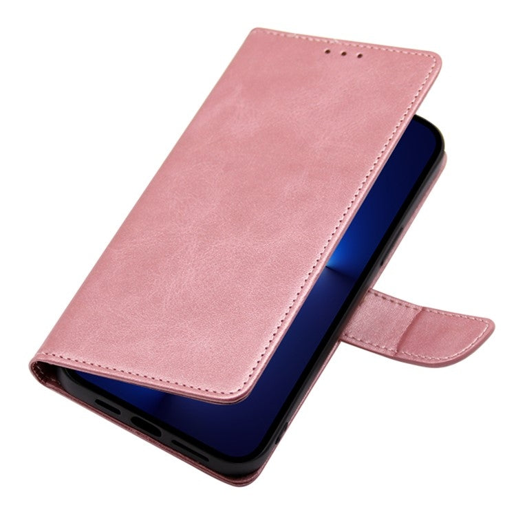 For Samsung Galaxy S25 Ultra 5G Calf Texture Buckle Flip Leather Phone Case(Rose Gold) - Galaxy S25 Ultra 5G Cases by PMC Jewellery | Online Shopping South Africa | PMC Jewellery | Buy Now Pay Later Mobicred