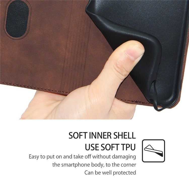 For Samsung Galaxy S25 5G Skin Feel Magnetic Leather Phone Case(Dark Brown) - Galaxy S25 5G Cases by PMC Jewellery | Online Shopping South Africa | PMC Jewellery | Buy Now Pay Later Mobicred