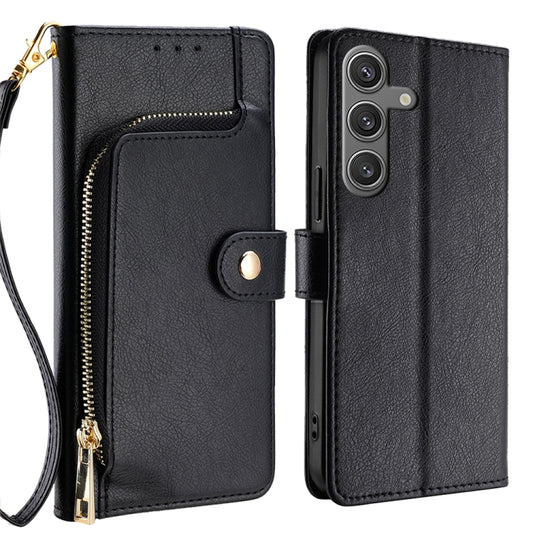 For Samsung Galaxy S25+ 5G Zipper Bag Leather Phone Case(Black) - Galaxy S25+ 5G Cases by PMC Jewellery | Online Shopping South Africa | PMC Jewellery | Buy Now Pay Later Mobicred