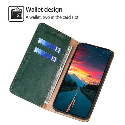 For Samsung Galaxy S25 5G Gloss Oil Solid Color Magnetic Leather Phone Case(Green) - Galaxy S25 5G Cases by PMC Jewellery | Online Shopping South Africa | PMC Jewellery | Buy Now Pay Later Mobicred