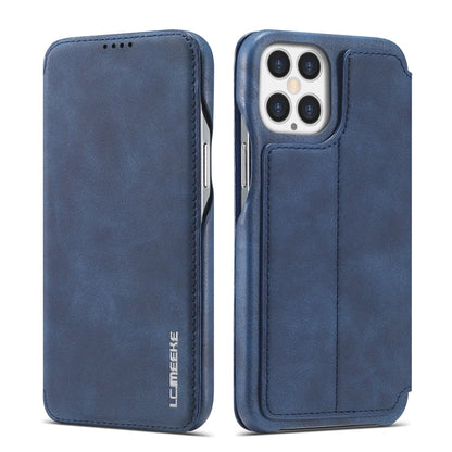 For iPhone 12 Pro Max LC.IMEEKE Hon Ancient Series Horizontal Flip Leather Case with Holder & Card Slot(Blue) - iPhone 12 Pro Max Cases by LC.IMEEKE | Online Shopping South Africa | PMC Jewellery | Buy Now Pay Later Mobicred