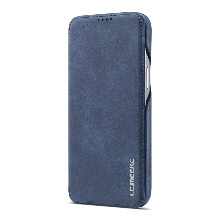 For iPhone 12 Pro Max LC.IMEEKE Hon Ancient Series Horizontal Flip Leather Case with Holder & Card Slot(Blue) - iPhone 12 Pro Max Cases by LC.IMEEKE | Online Shopping South Africa | PMC Jewellery | Buy Now Pay Later Mobicred