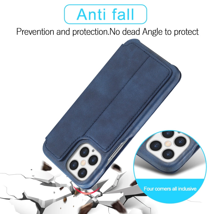 For iPhone 12 Pro Max LC.IMEEKE Hon Ancient Series Horizontal Flip Leather Case with Holder & Card Slot(Blue) - iPhone 12 Pro Max Cases by LC.IMEEKE | Online Shopping South Africa | PMC Jewellery | Buy Now Pay Later Mobicred