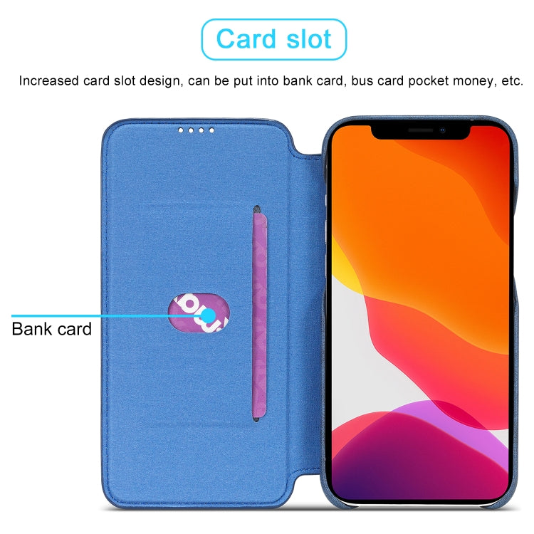 For iPhone 12 Pro Max LC.IMEEKE Hon Ancient Series Horizontal Flip Leather Case with Holder & Card Slot(Blue) - iPhone 12 Pro Max Cases by LC.IMEEKE | Online Shopping South Africa | PMC Jewellery | Buy Now Pay Later Mobicred