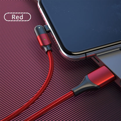 FXCL-WY09 2.4A USB to 8 Pin 180 Degree Rotating Elbow Charging Cable, Length:1.2m(Red) - Normal Style Cable by PMC Jewellery | Online Shopping South Africa | PMC Jewellery | Buy Now Pay Later Mobicred