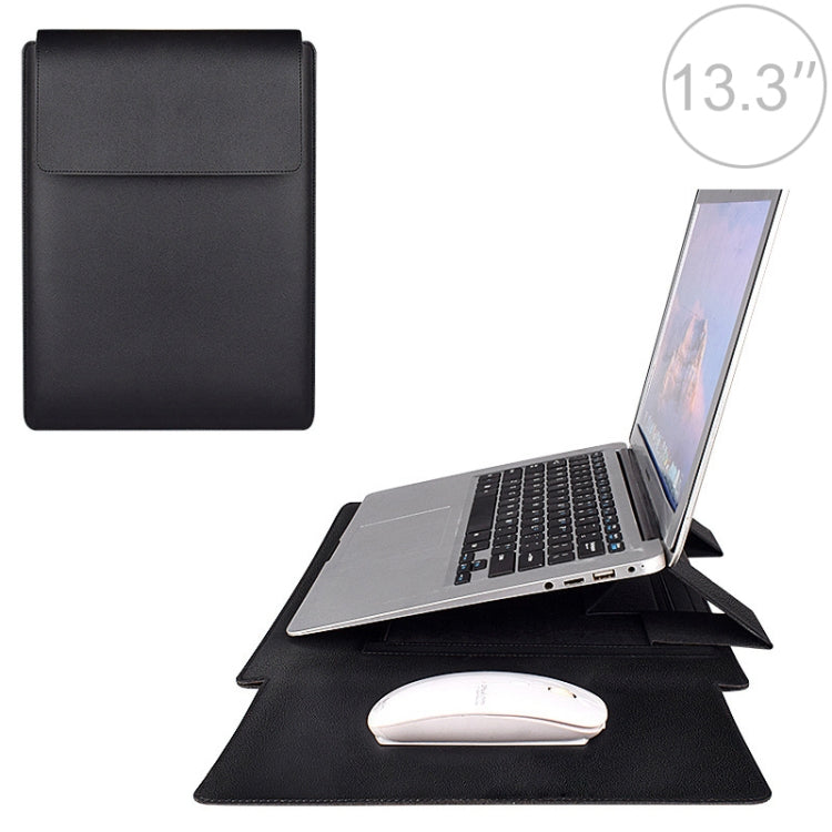 PU05 Sleeve Leather Case Carrying Bag for 13.3 inch Laptop(Black) - 13.3 inch by PMC Jewellery | Online Shopping South Africa | PMC Jewellery | Buy Now Pay Later Mobicred