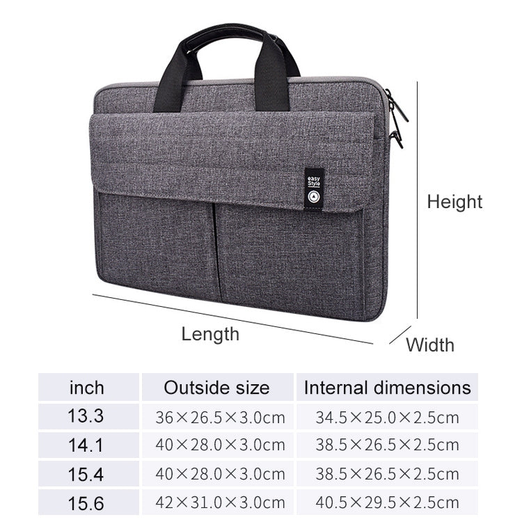 ST08 Handheld Briefcase Carrying Storage Bag without Shoulder Strap for 15.6 inch Laptop(Grey) - 15.6 - 17 inch by PMC Jewellery | Online Shopping South Africa | PMC Jewellery | Buy Now Pay Later Mobicred