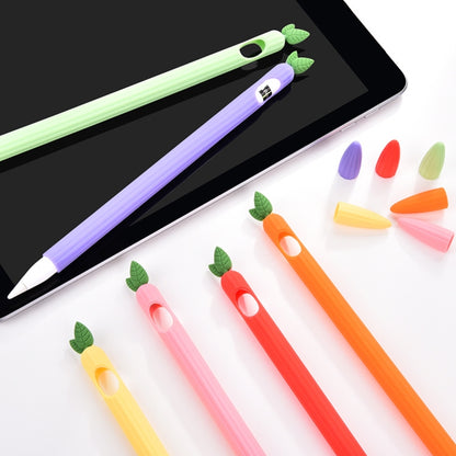 For Apple Pencil 1 Contrasting Color Mint Leaf Silicone Non-slip Protective Cover(Green) - Pencil Accessories by PMC Jewellery | Online Shopping South Africa | PMC Jewellery | Buy Now Pay Later Mobicred