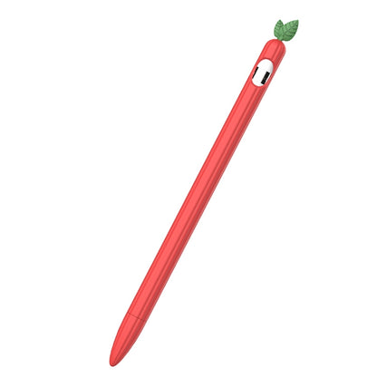 For Apple Pencil 1 Contrasting Color Mint Leaf Silicone Non-slip Protective Cover(Red) - Pencil Accessories by PMC Jewellery | Online Shopping South Africa | PMC Jewellery | Buy Now Pay Later Mobicred