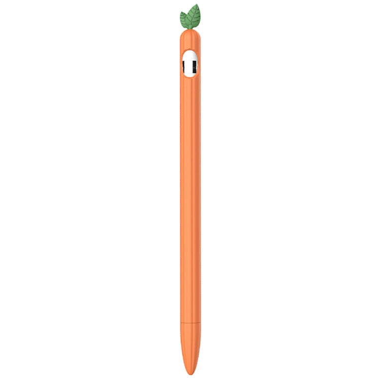 For Apple Pencil 1 Contrasting Color Mint Leaf Silicone Non-slip Protective Cover(Orange) - Pencil Accessories by PMC Jewellery | Online Shopping South Africa | PMC Jewellery | Buy Now Pay Later Mobicred